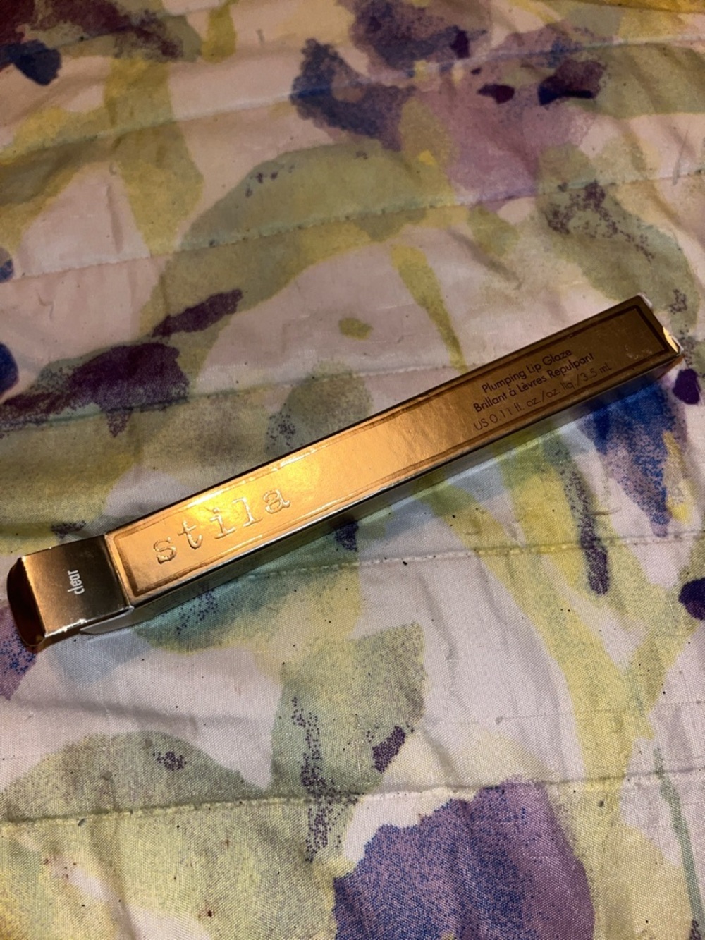Stila Metallic Gold Plumping Lip Glaze in Clear